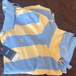 Izod Men’s Polo in Blue and Yellow Stripes